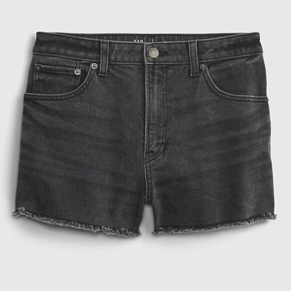 Gap Teen Sky High Denim Shorts in Black Wash size 10 - Picture 2 of 11